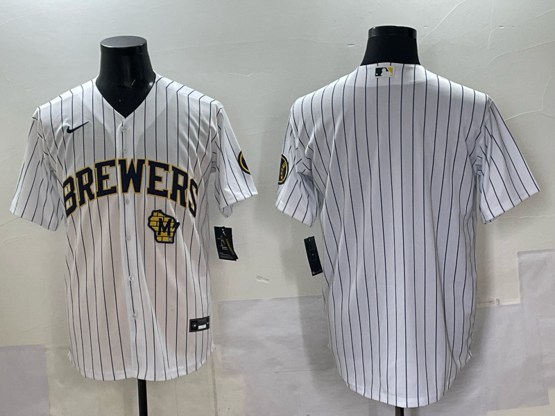 Men Milwaukee Brewers Blank white Nike MLB 2025 Jersey 001